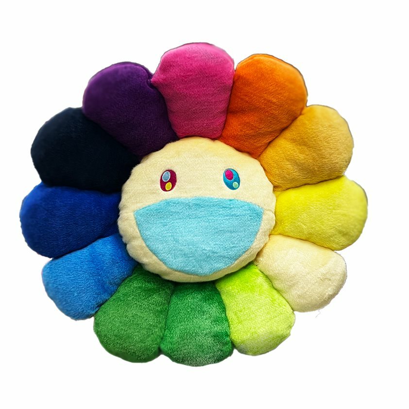 200cm Flower Cushion (Rainbow White)