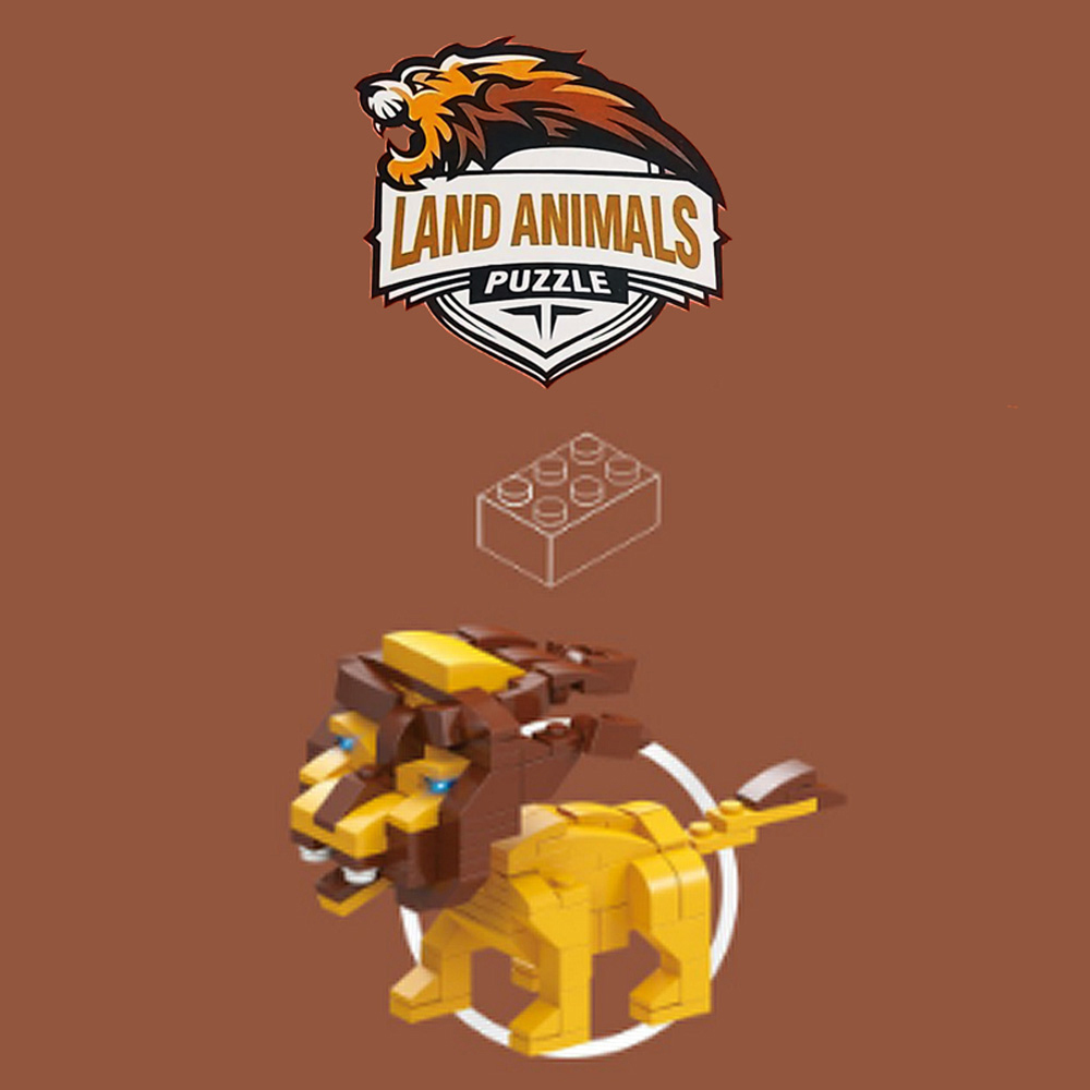 【GCT玩具嚴選】六合一動物主題小積木