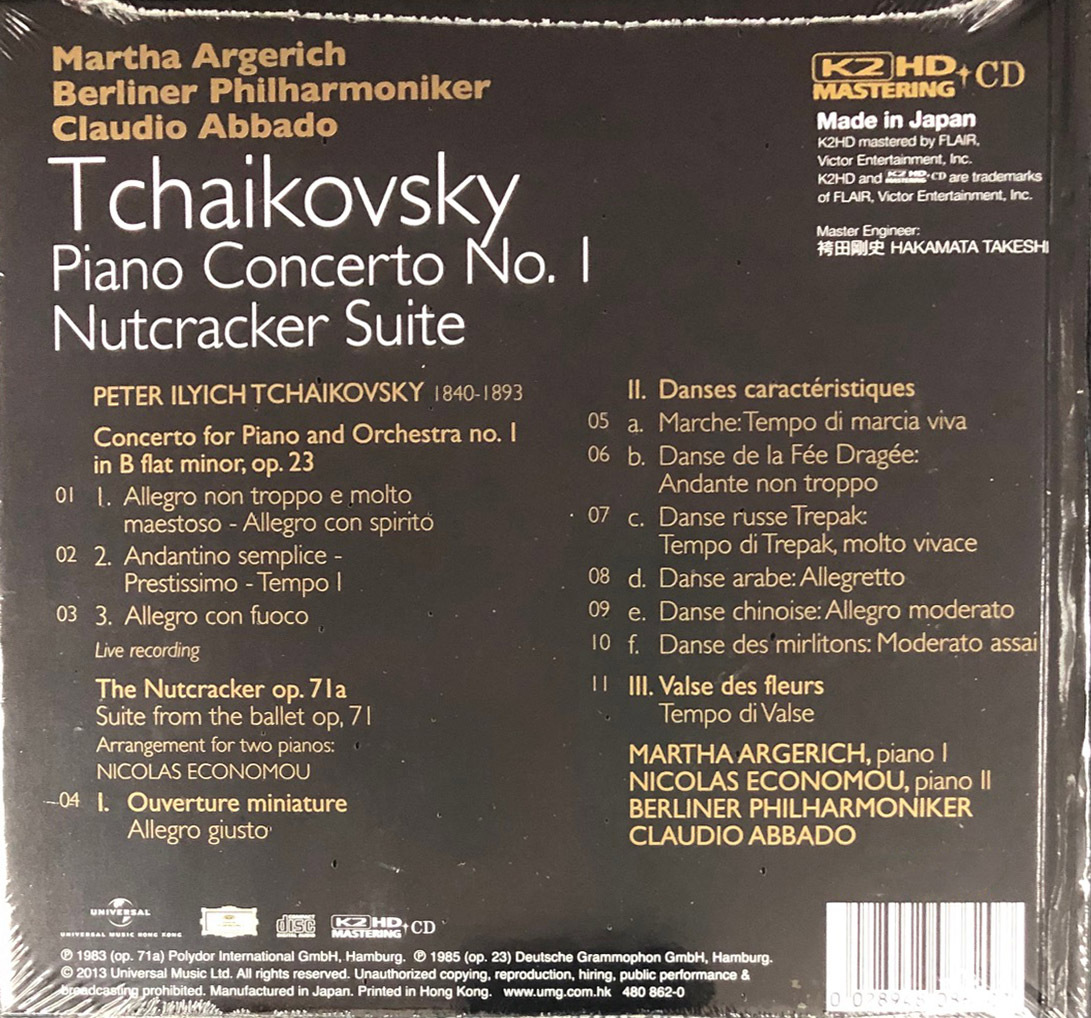 TCHAIKOVKSY:PIANO CTO(K2HD) CD