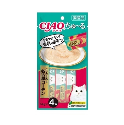 CIAO 雞肉+名古屋土雞醬 (14gx4支裝)【$100 X 7 包】【可混合其他口味】