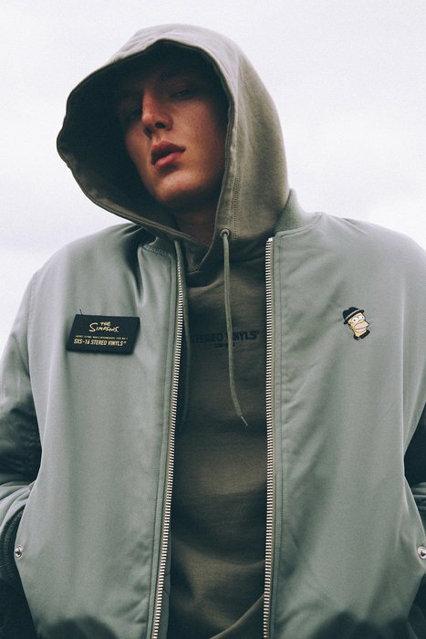 STEREO VINYLS Simpsons MA-1 外套 辛普森 老爸 荷馬 軍綠 韓版 寬鬆 現貨