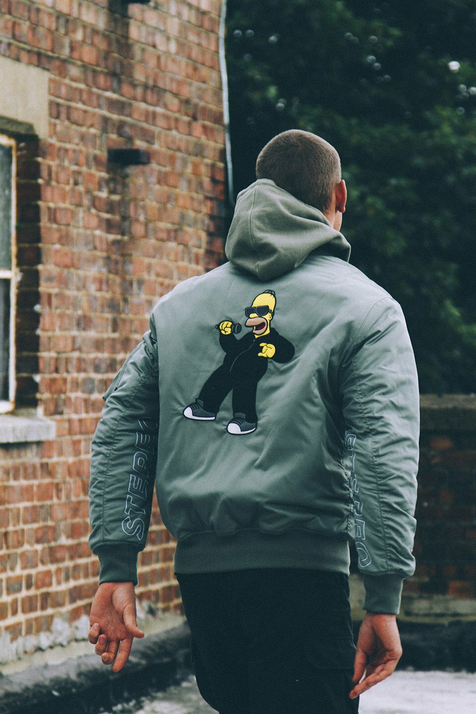 STEREO VINYLS Simpsons MA-1 外套 辛普森 老爸 荷馬 軍綠 韓版 寬鬆 現貨