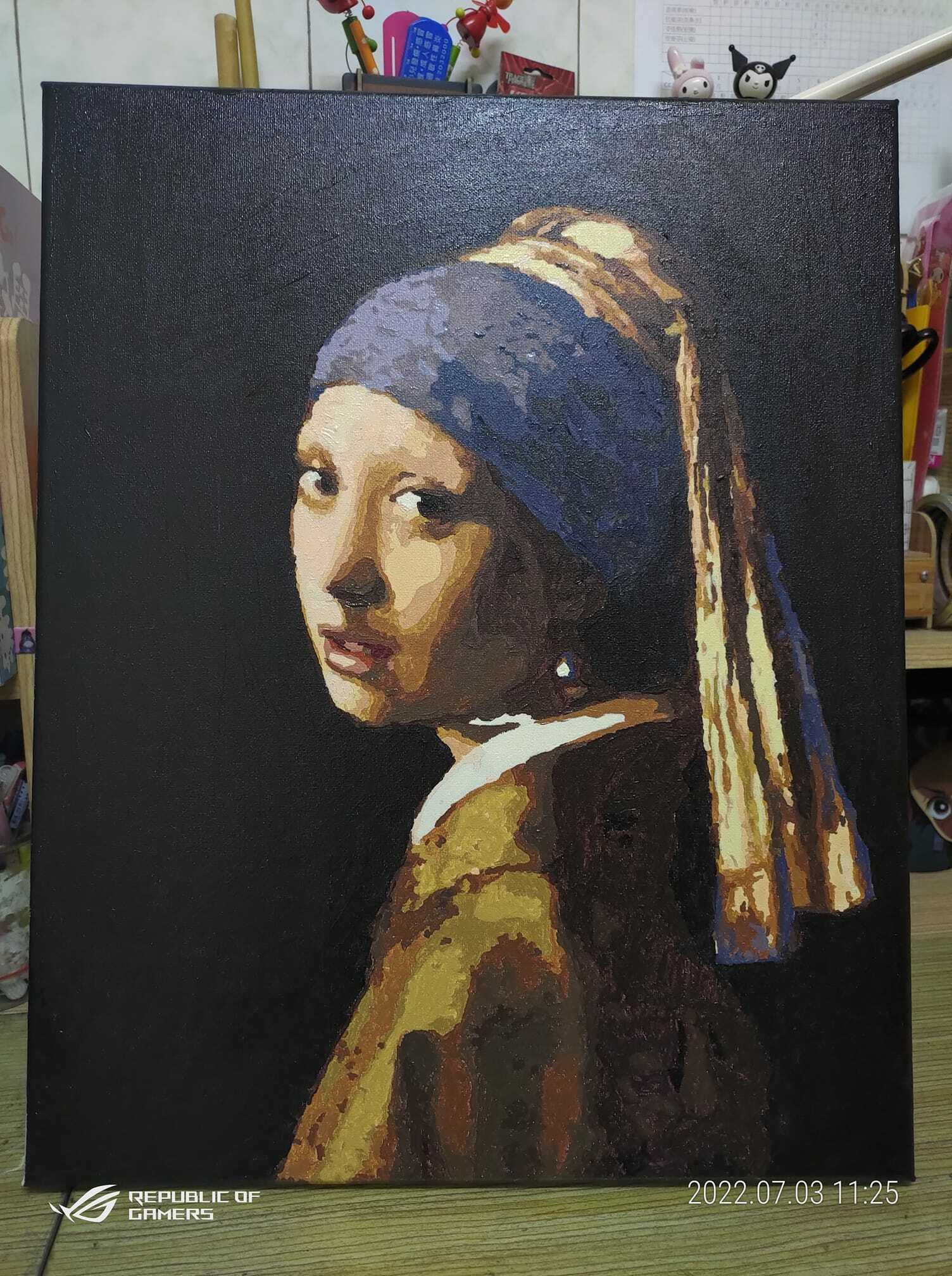 【DT003】維梅爾-戴珍珠耳環的少女