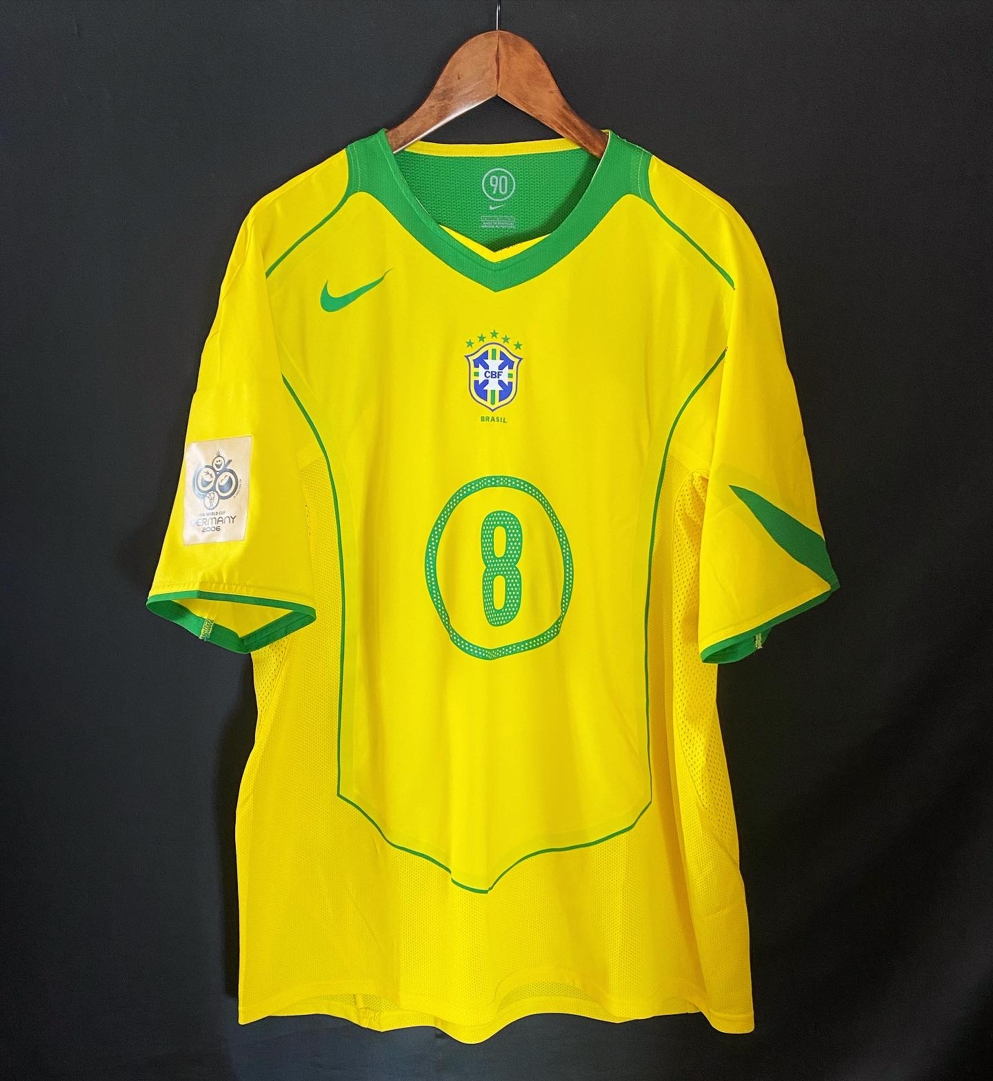 (Match Worn) Brazil 2004-2006 FIFA World Cup Qualifiers Home Match Worn Shirt #8