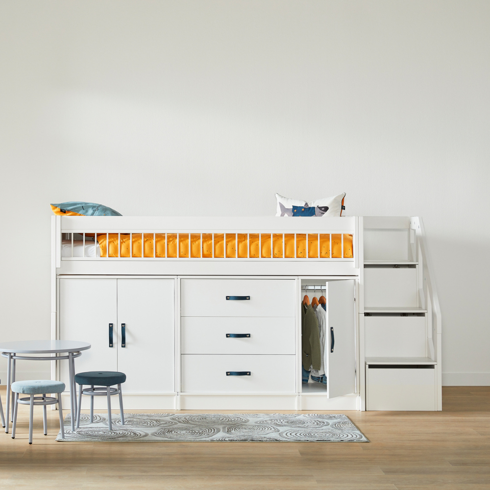 Lifetime All in one under Semihigh Bed with Staircase