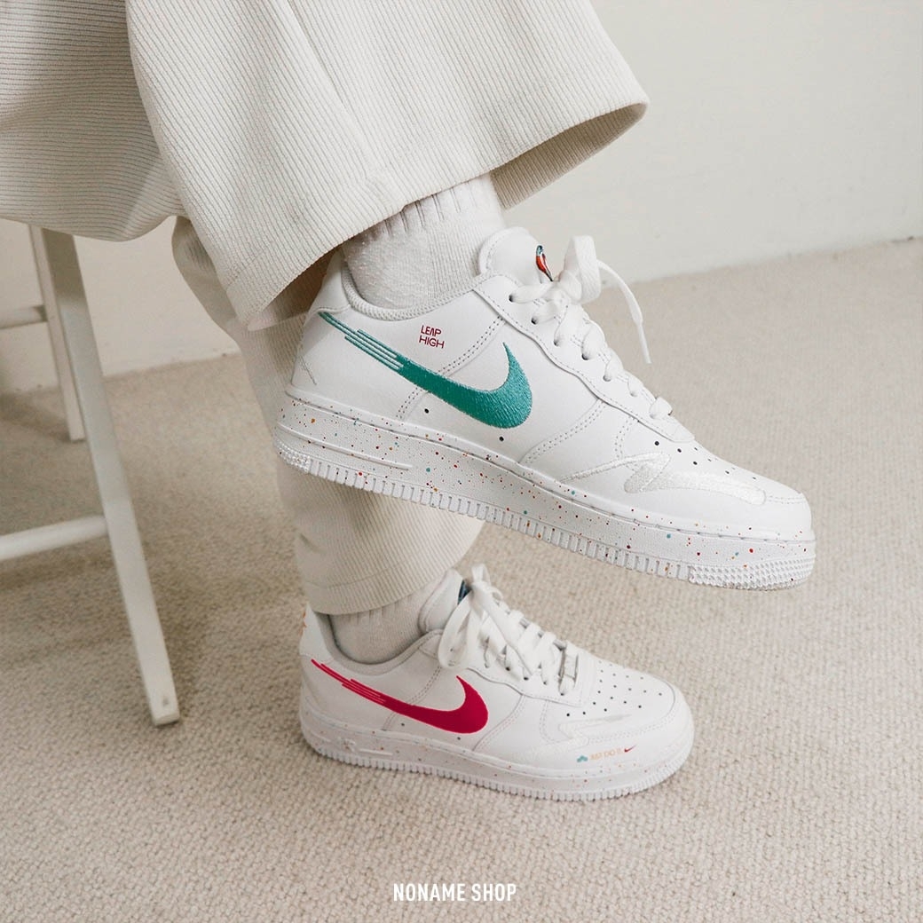 💥出清特價💥 NIKE AIR FORCE 1 CNY 兔年限定 刺繡 新年 特別款 低筒 潑墨 鴛鴦 (女款)