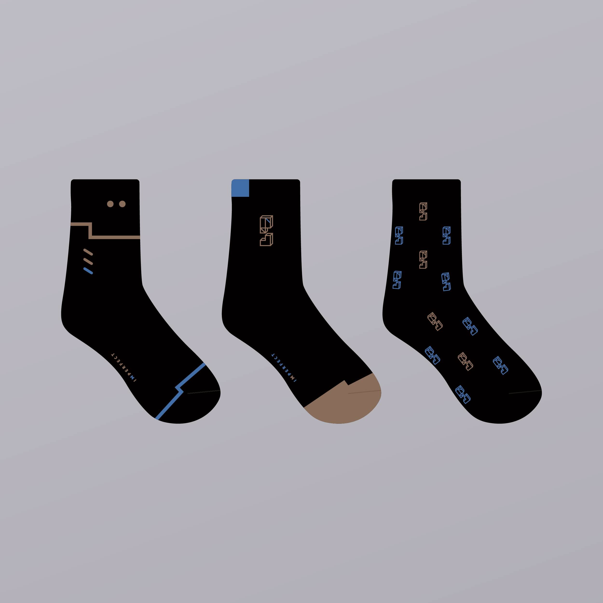 IMPERFECT 襪子｜3入組