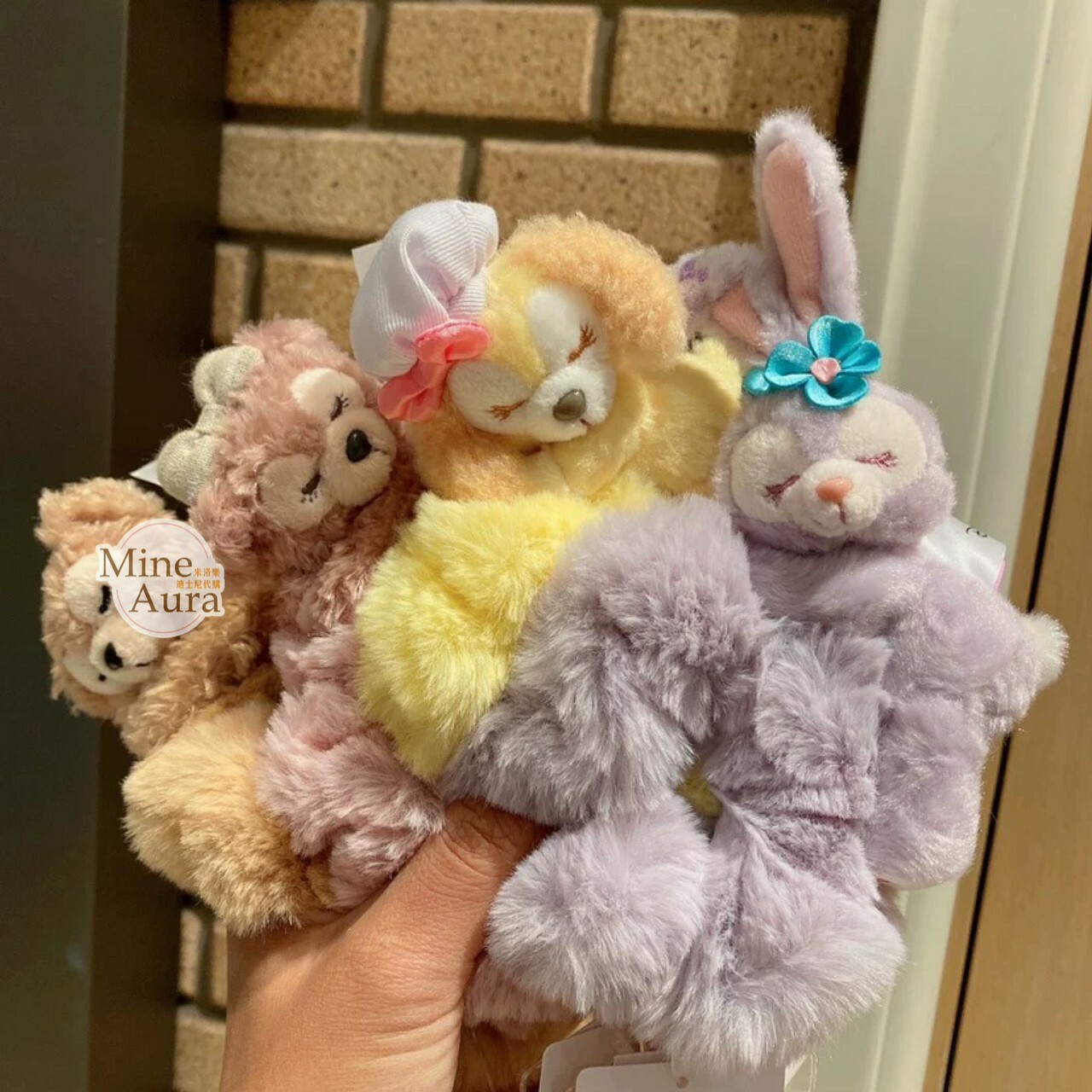 達菲 Duffy 睡顏 趴趴 絨毛造型 毛毛 髮束 大腸圈 髮飾 -上海迪士尼樂園