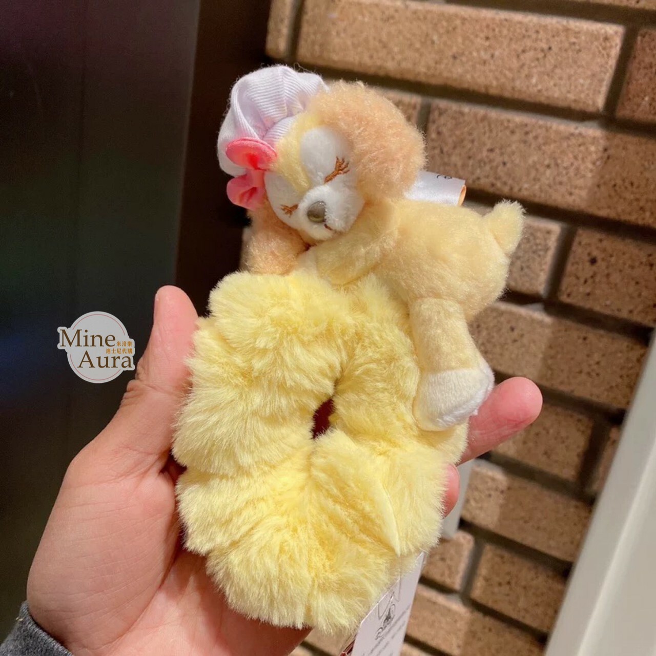 可琦安 餅乾 CookieAnn 睡顏 趴趴 絨毛造型 毛毛 髮束 大腸圈 髮飾 -上海迪士尼樂園