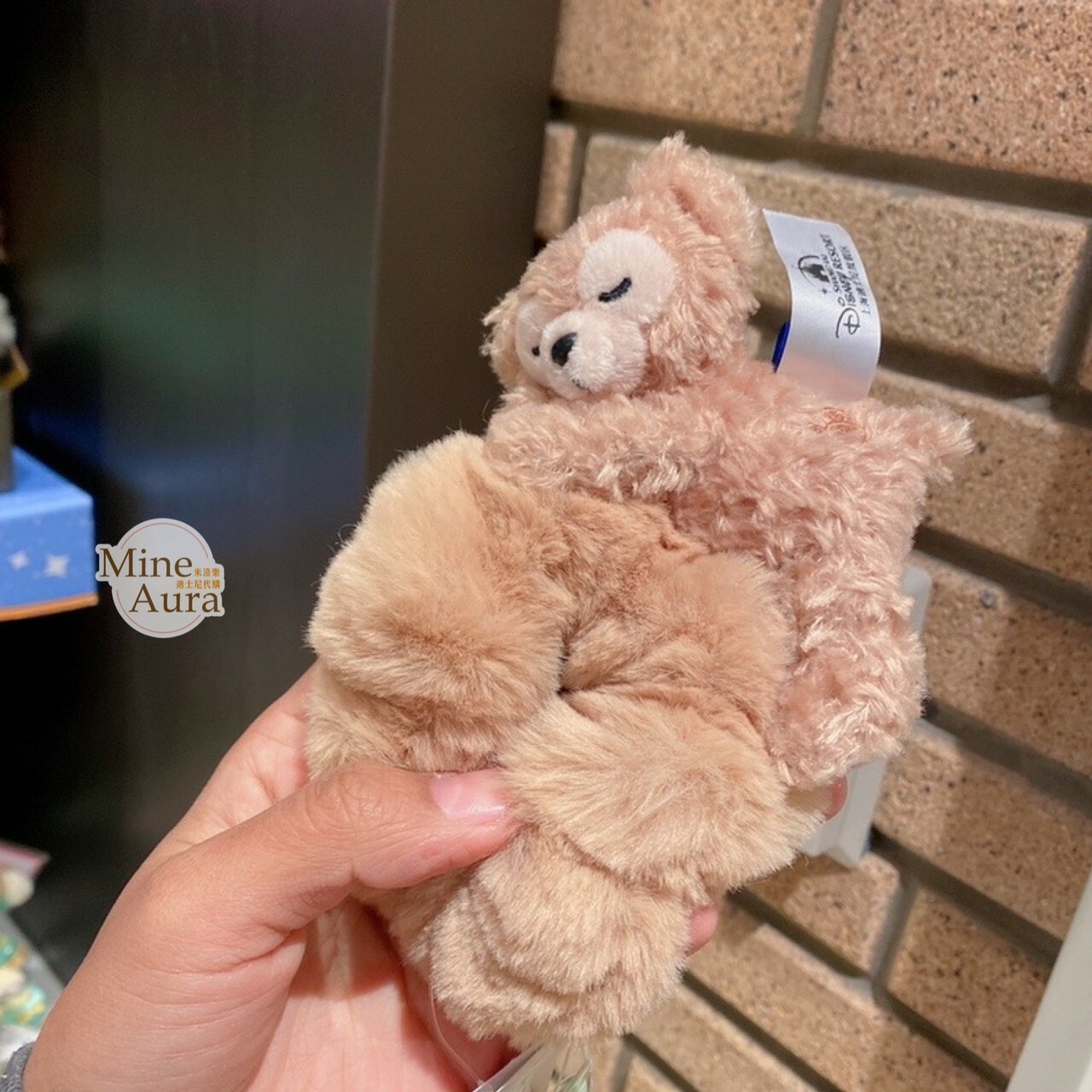 達菲 Duffy 睡顏 趴趴 絨毛造型 毛毛 髮束 大腸圈 髮飾 -上海迪士尼樂園