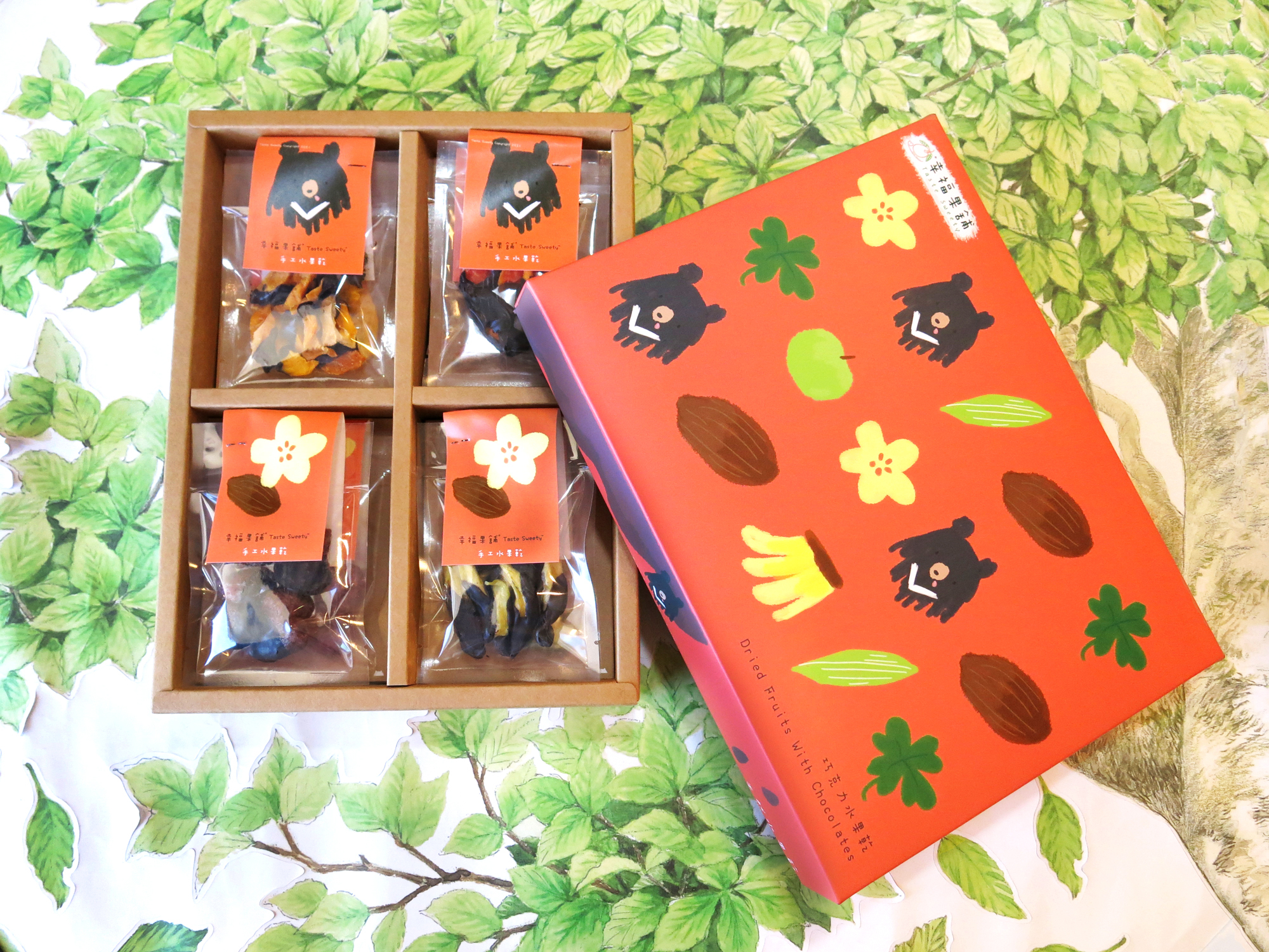 可可熊巧克力水果乾禮盒4格(12入)