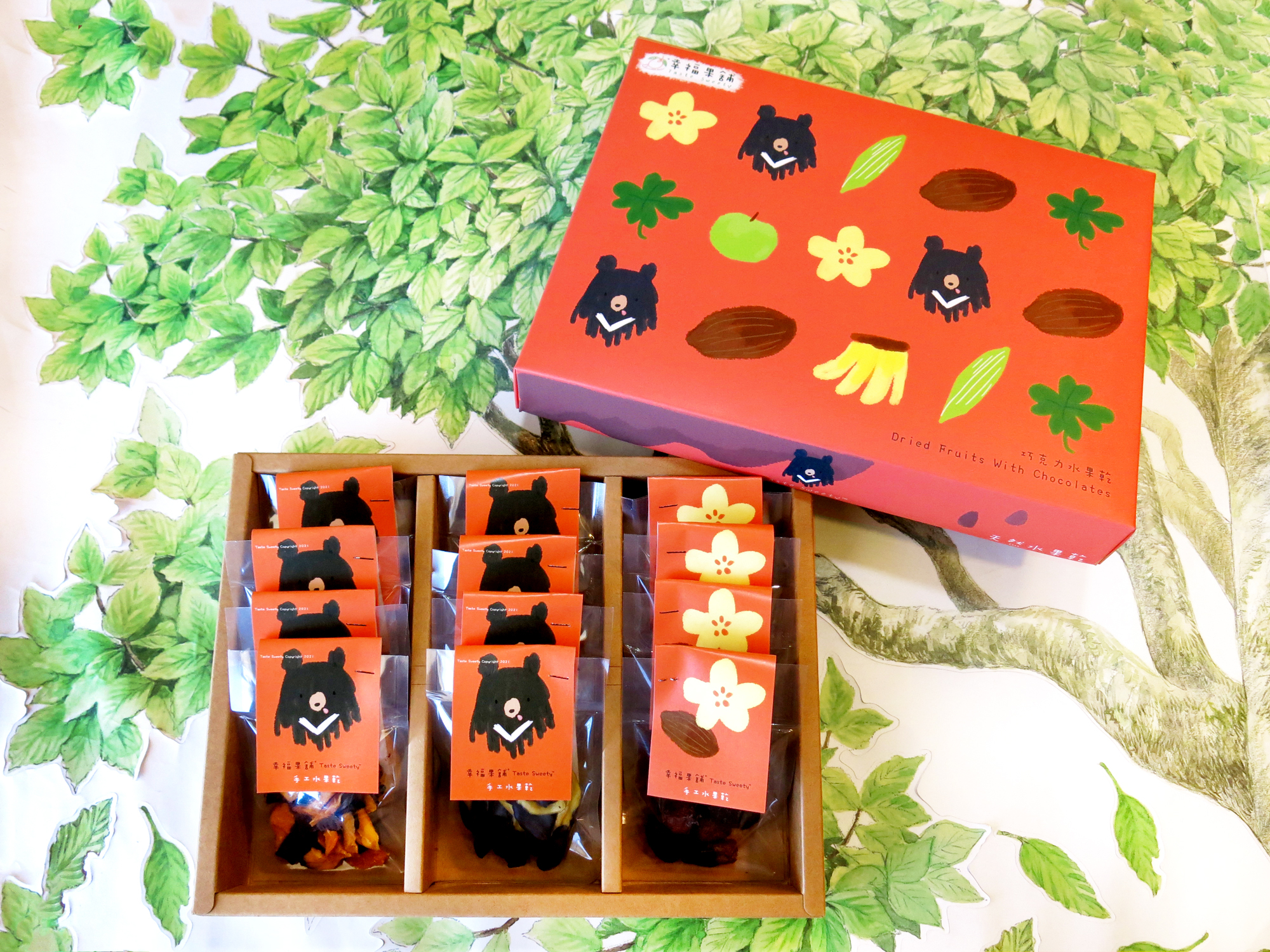 可可熊巧克力水果乾禮盒3格(12入/15入)