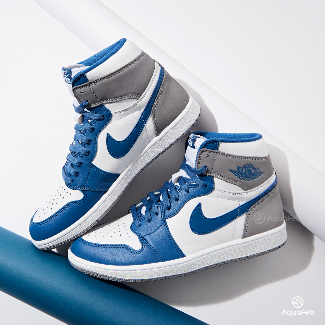 Nike Jordan 1 Retro High OG True Blue 男藍白喬丹休閒鞋DZ...