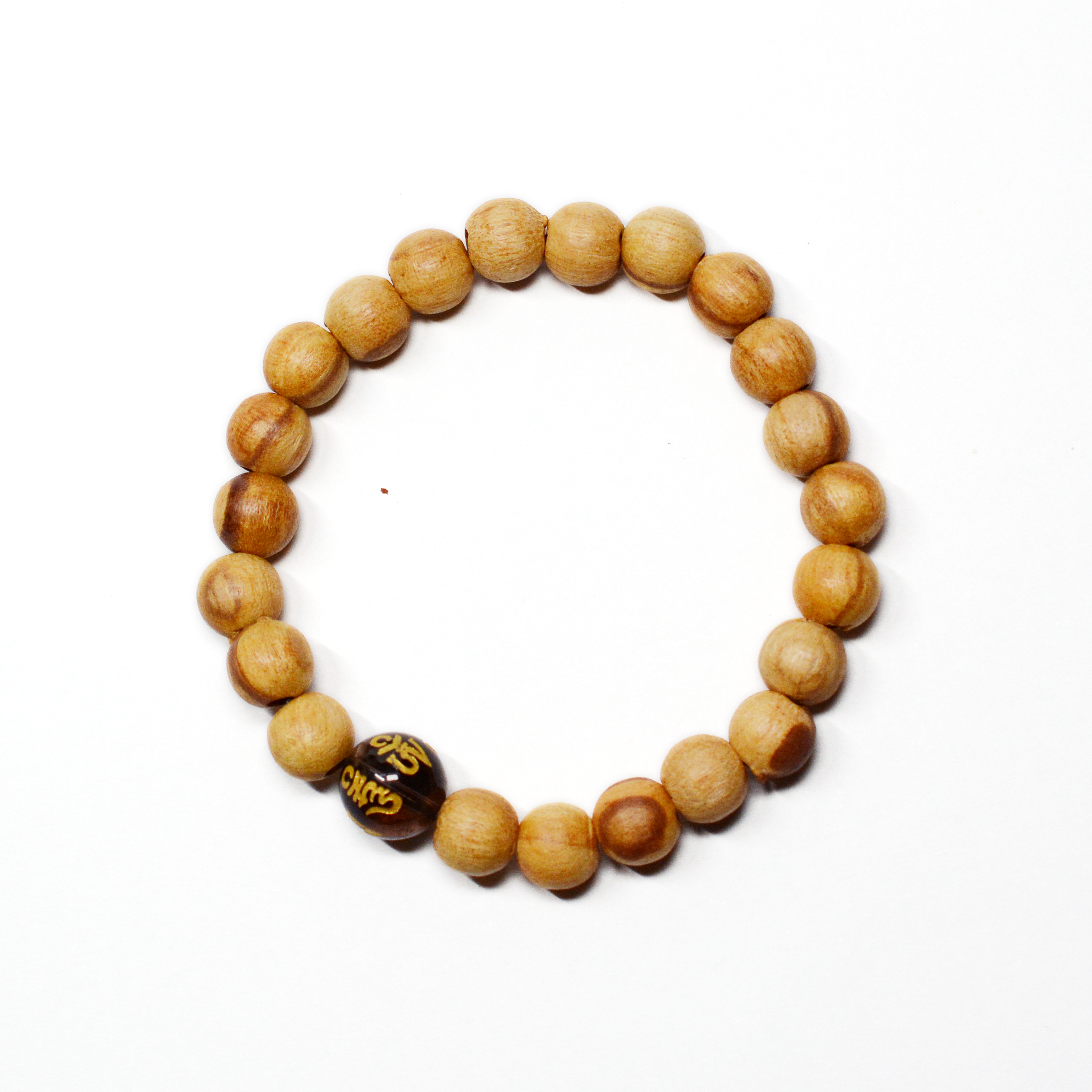 8mm 聖木手串 (配：六字大明咒黑瑪瑙)