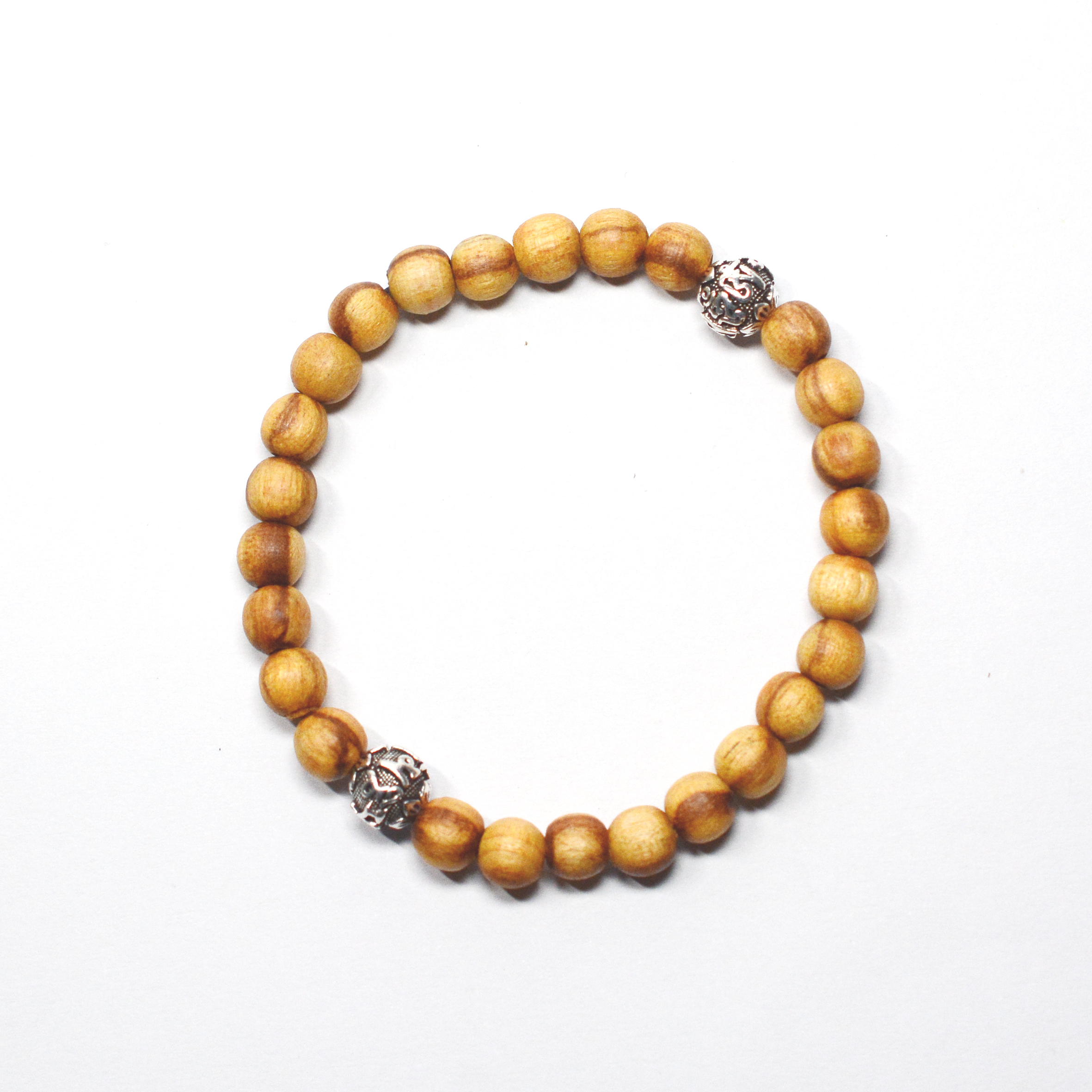 6mm 聖木手串 (配：六字大明咒純銀珠)