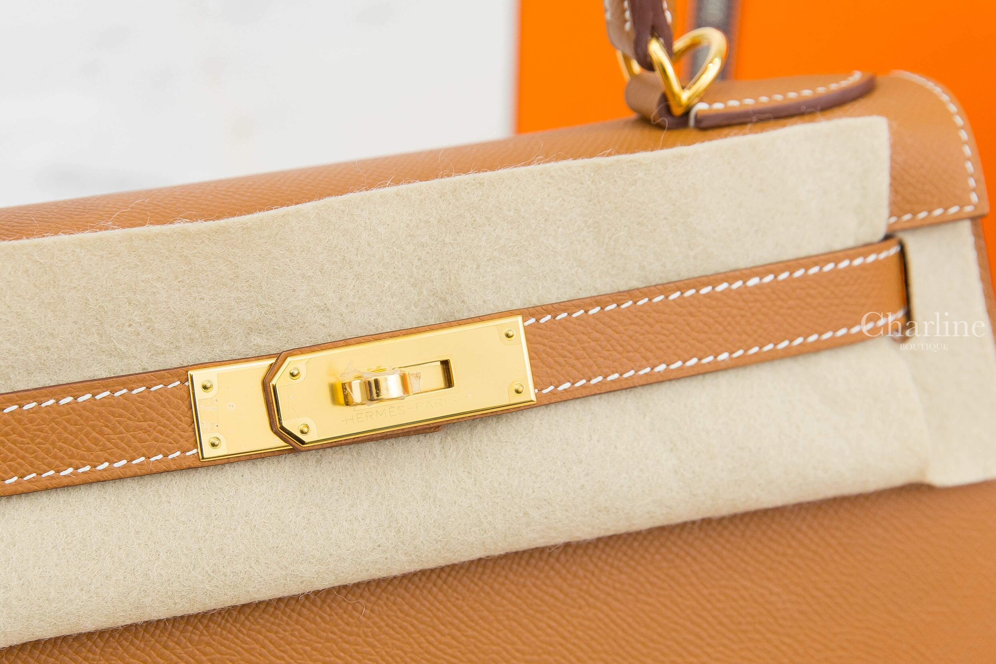 Hermès Kelly II 28cm 37 Gold Epsom 焦糖色金釦凱莉包