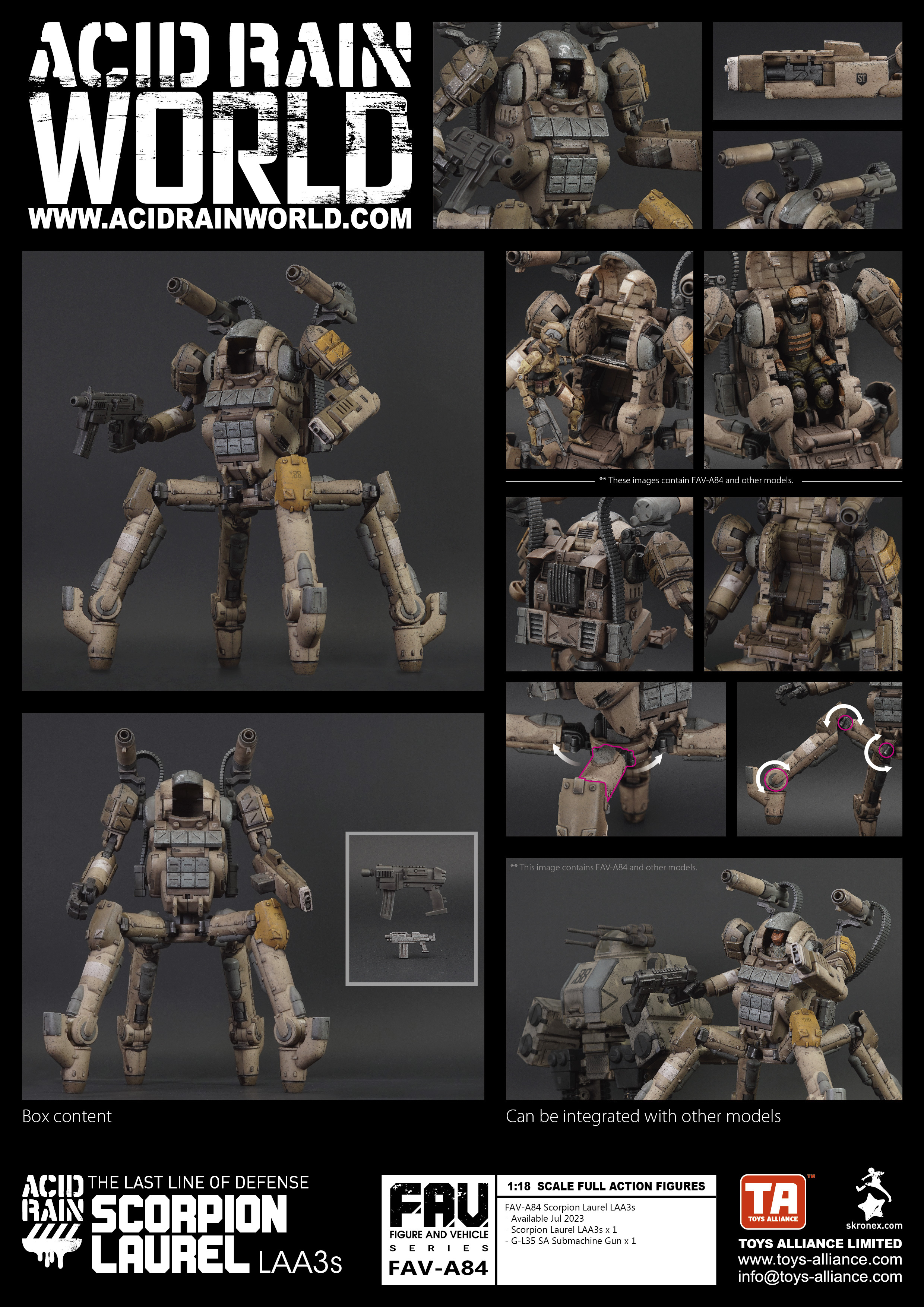 Toys Alliance : 1/18 酸雨戰爭 FAV-A84 巨蠍鍩戎LAA3s