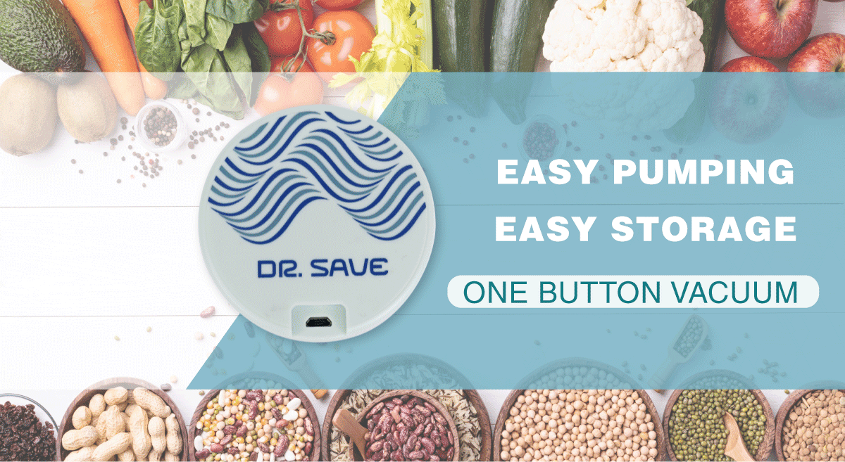 DR. SAVE 2-in-1 rechargeable mini vacuum pump - one button start, easy to  operate