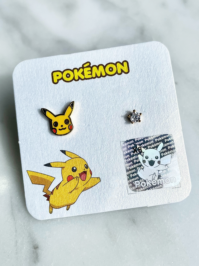 [現貨]寶可夢皮卡丘立耳耳環