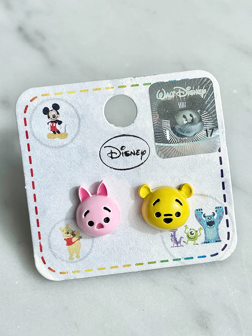 [現貨] 迪士尼Q版維尼小豬耳環