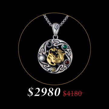 925純銀 五行貔貅 項鍊