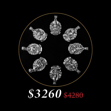 925純銀 八大本命佛．護佑 佛牌