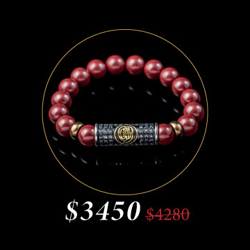 925純銀 金光神咒．丹赤 手鍊