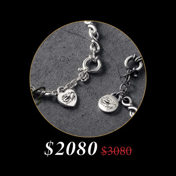 925純銀 亞當&夏娃 手鍊