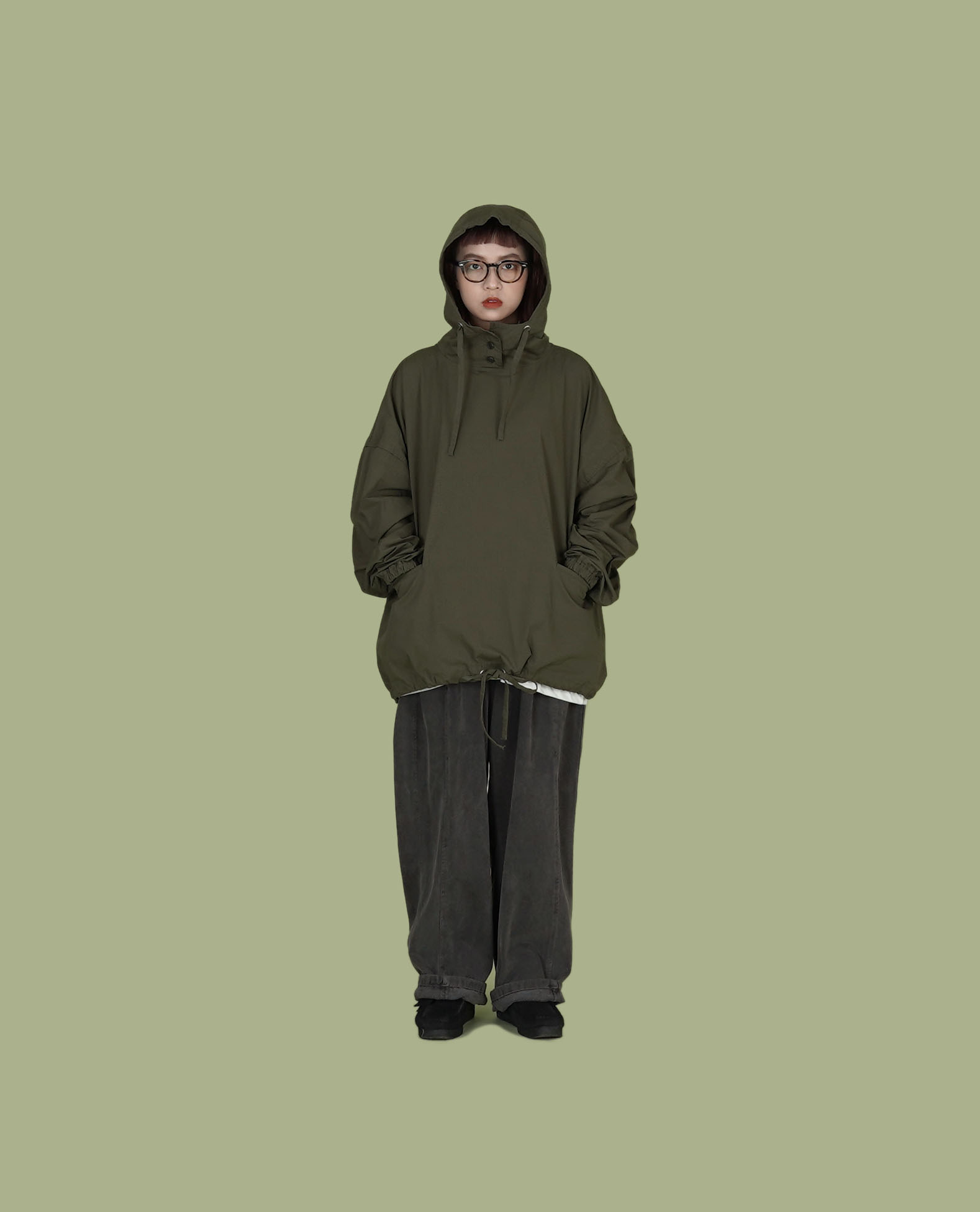 O.POism  歐波医生日本製抗撕裂紋立領連帽套頭