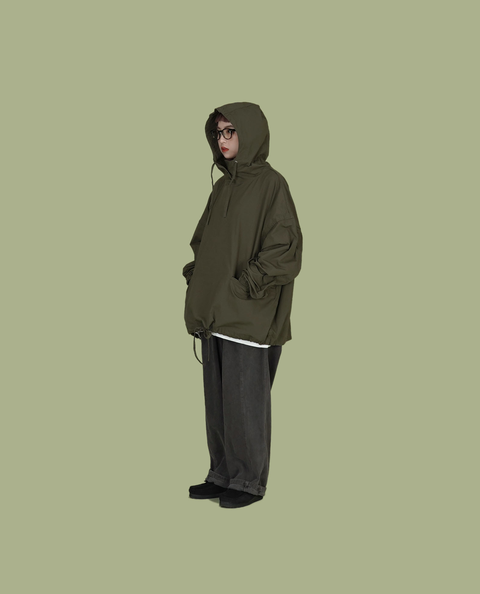 O.POism  歐波医生日本製抗撕裂紋立領連帽套頭