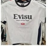 [S] EVISU RETRO RINGER SLIM FIT T-SHIRT,BLACK, EU2FTS954-BLACK (SEV205)