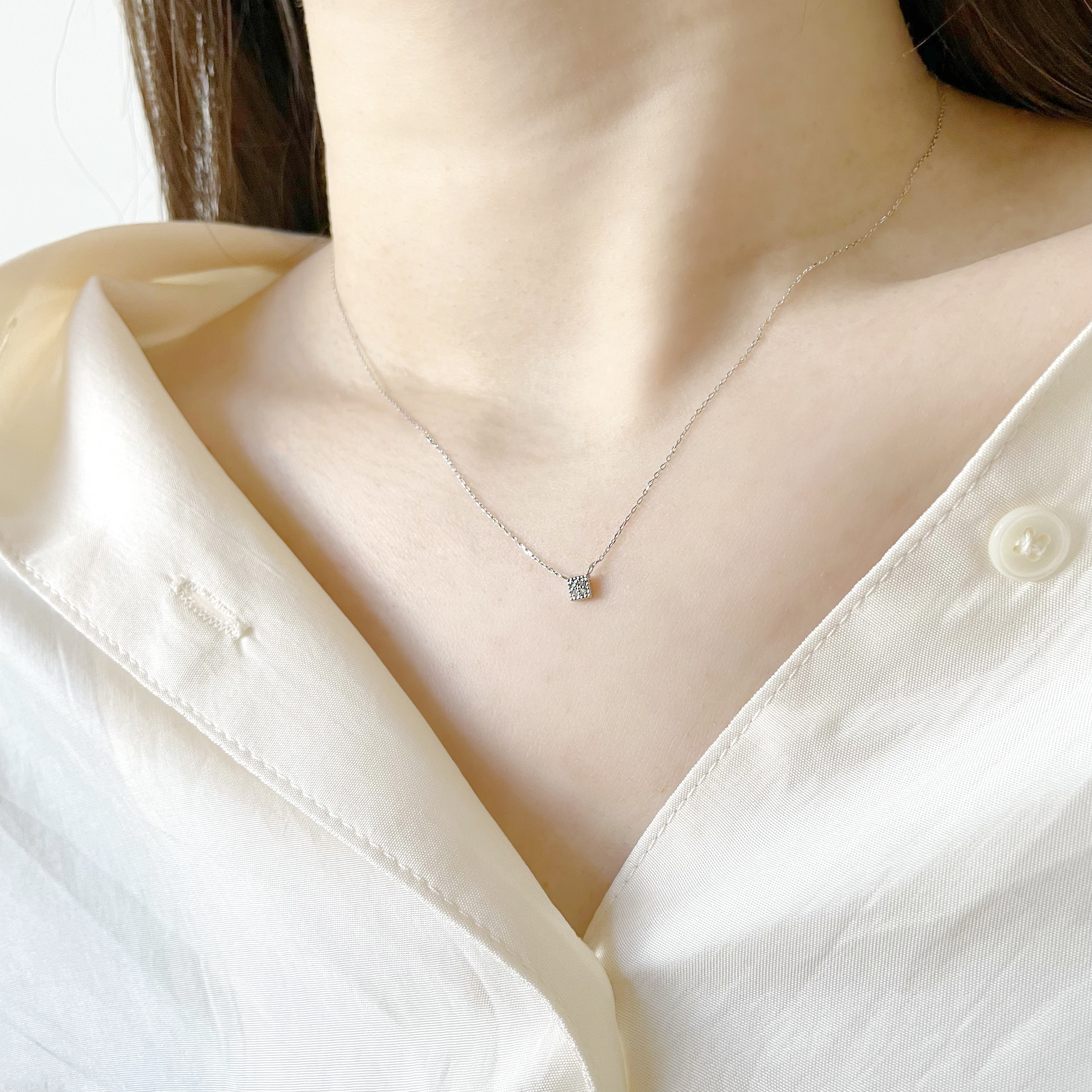 14K鬆餅真鑽項鍊