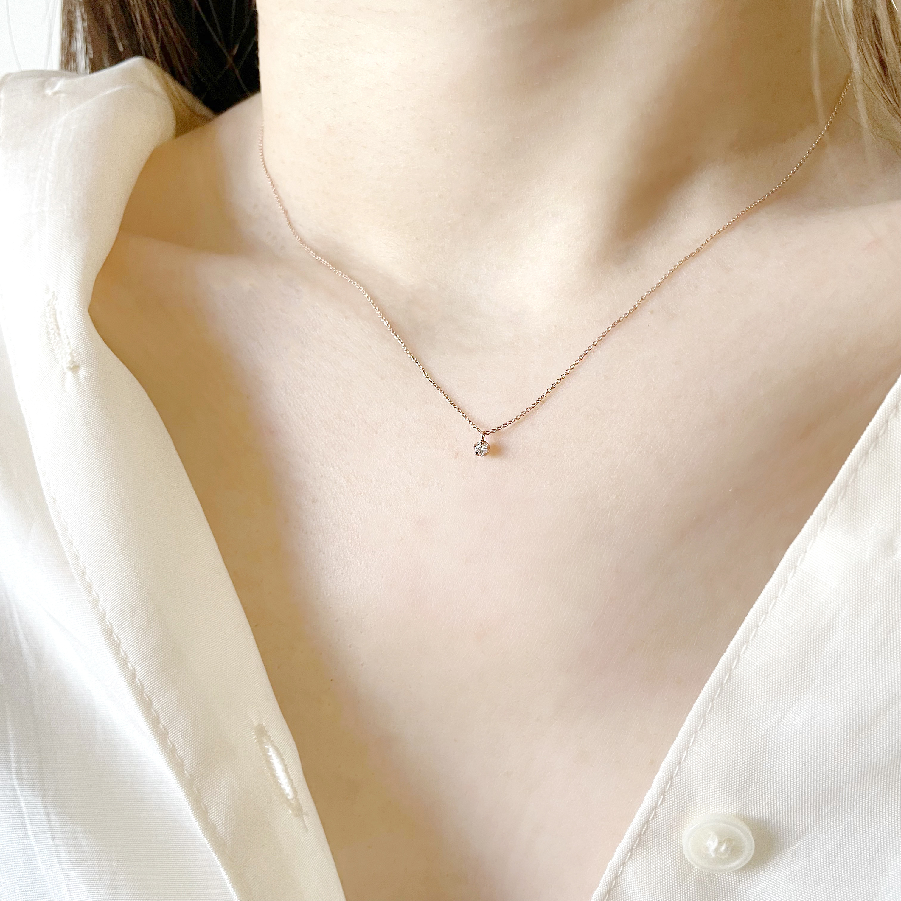 14K Mini皇冠真鑽項鍊