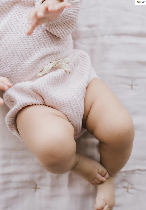 Jamie Kay- 有機棉鬆餅格燈籠褲(Provence Dusty Pink)