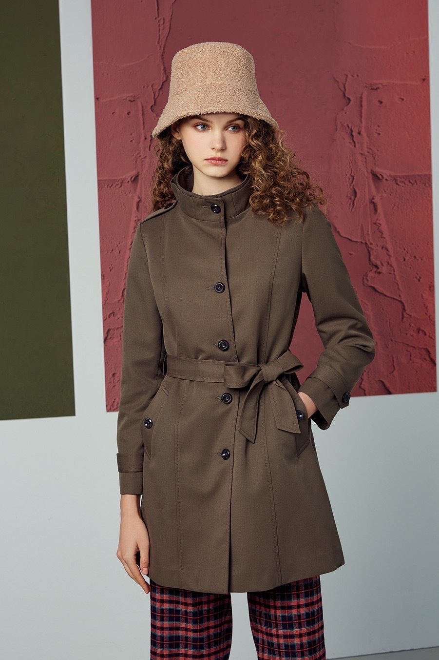 時尚修身經典版風衣外套R6392