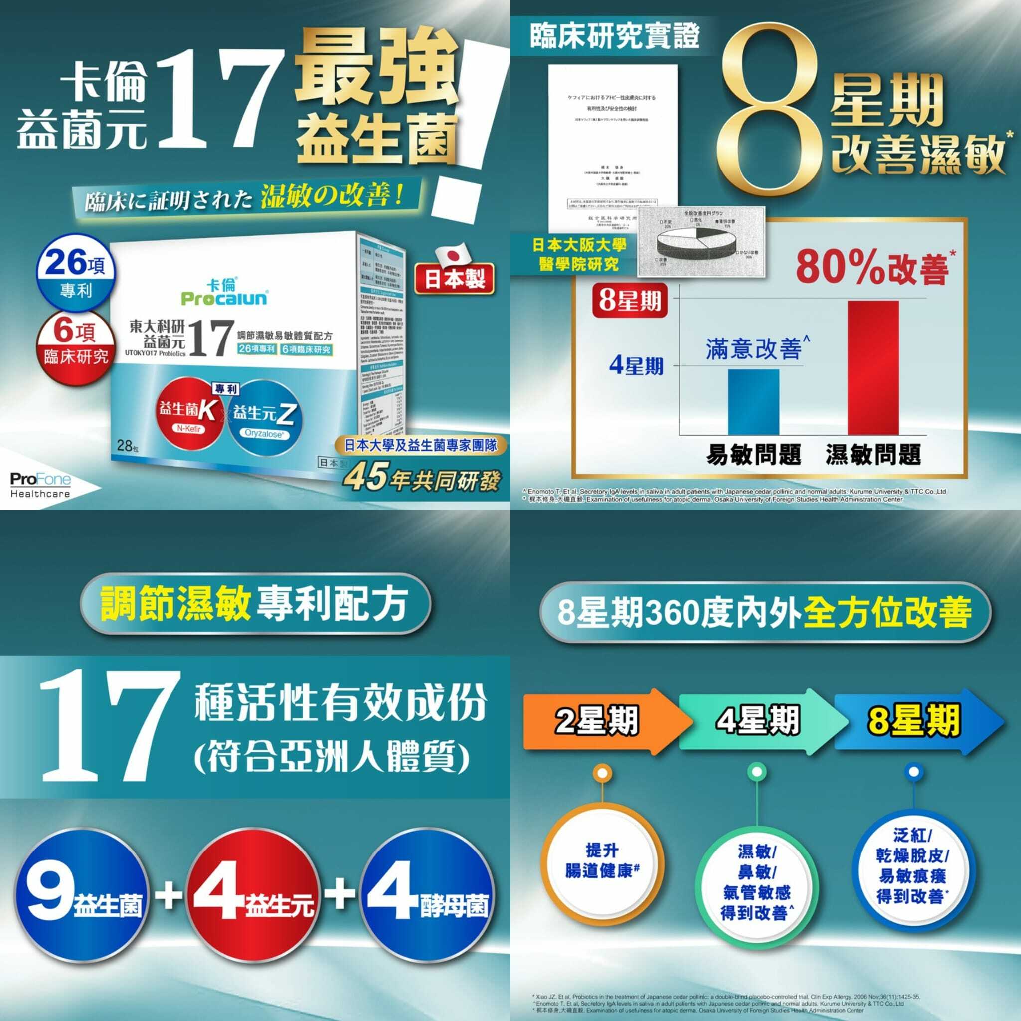 日本製卡倫益菌元17