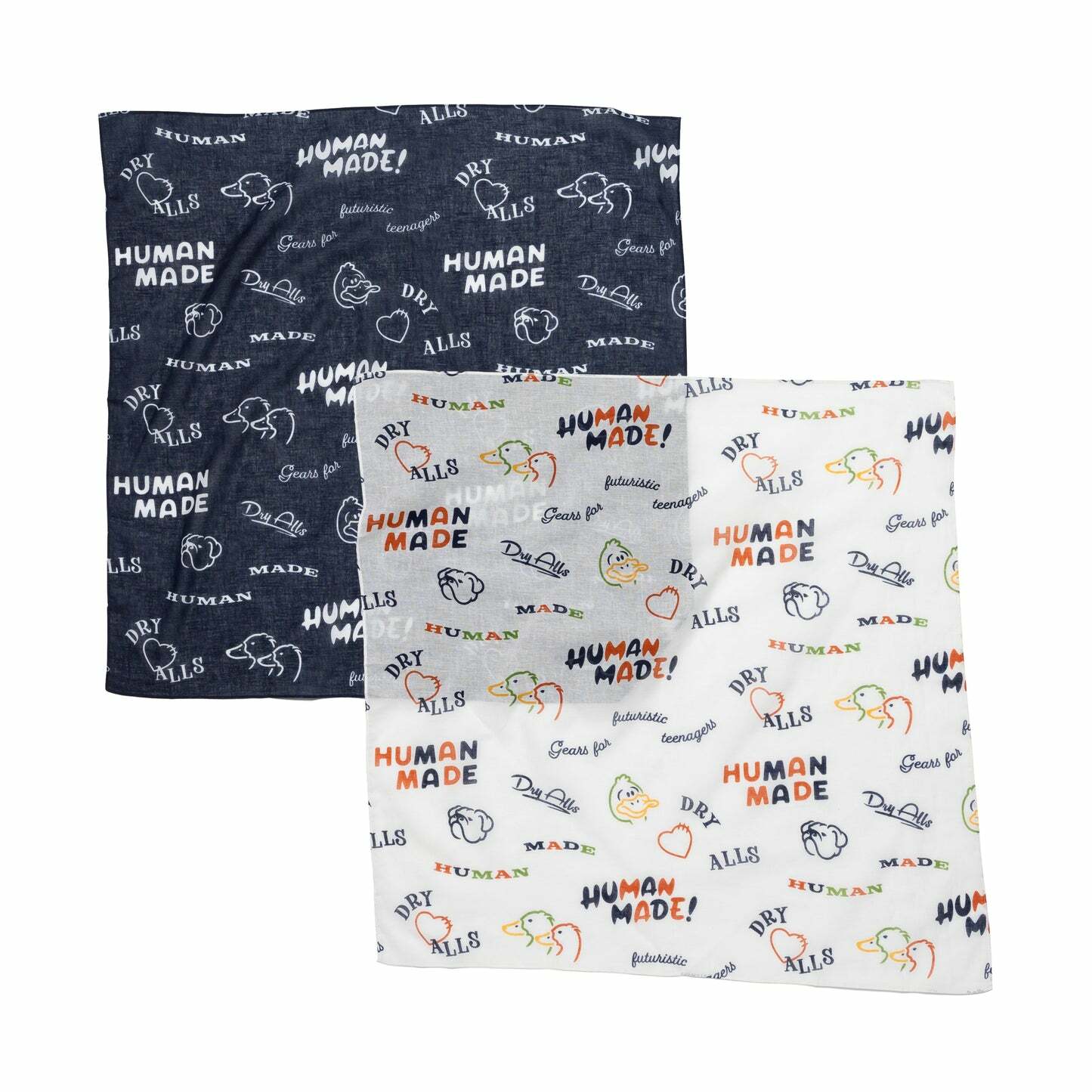 2023SS HUMAN MADE BANDANA 2 大 鴨子 狗狗 愛心 滿版 方巾 手帕 2色 現貨