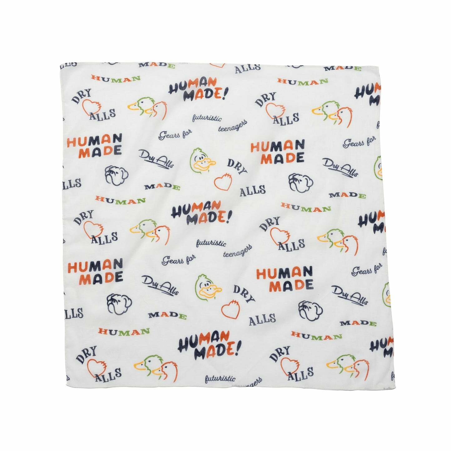 2023SS HUMAN MADE BANDANA 2 大 鴨子 狗狗 愛心 滿版 方巾 手帕 2色 現貨