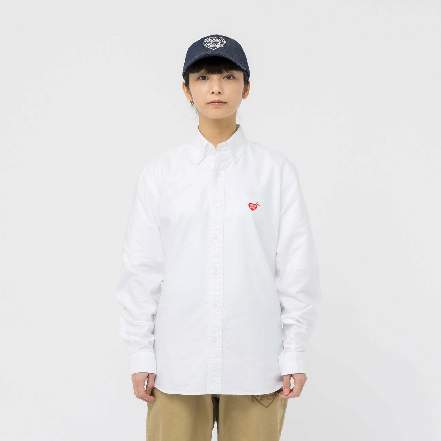 2023SS HUMAN MADE OXFORD BD SHIRT 刺繡愛心長袖襯衫2色現貨