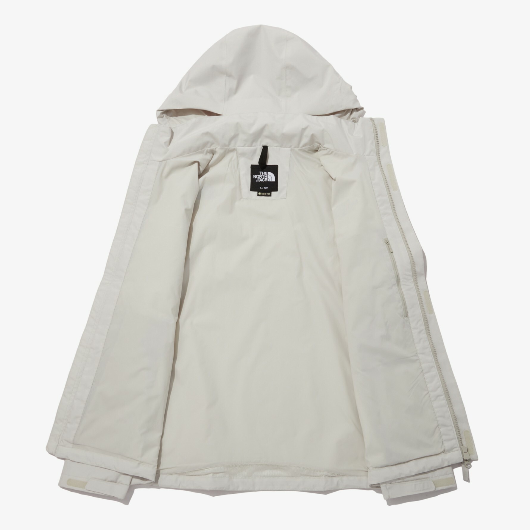 THE NORTH FACE 男 SUPERLIGHT GTX 連帽外套 白灰 NJ2GP08D