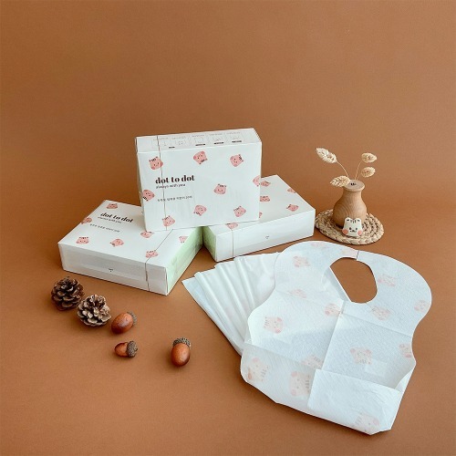 (現貨) DTD一次性口水肩(熊仔/松鼠一盒20pc)