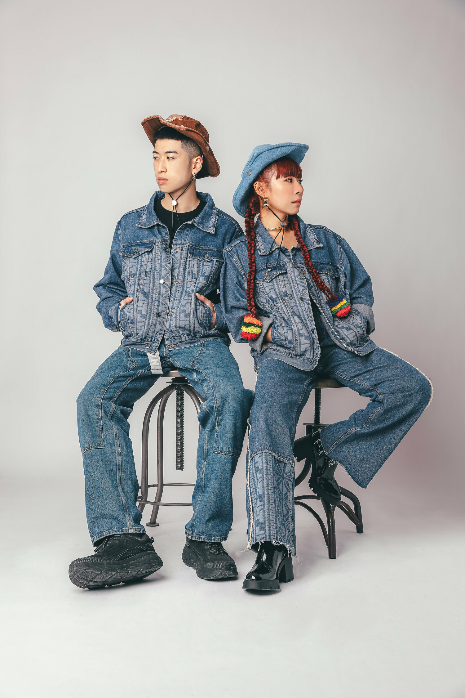 【Just Latin America】Unisex 鐳射印花牛仔外套