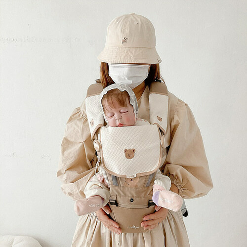 (現貨)DTD孭帶咬咬巾+胸前巾set