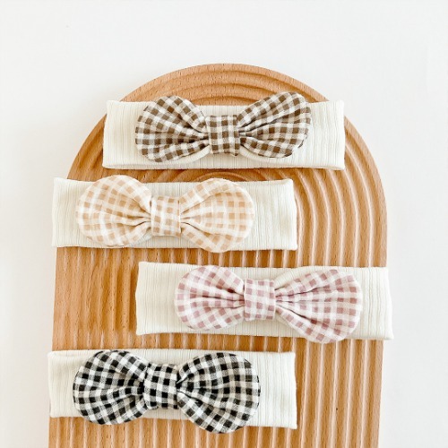 (現貨)DTD格仔系列蝴蝶結髮帶