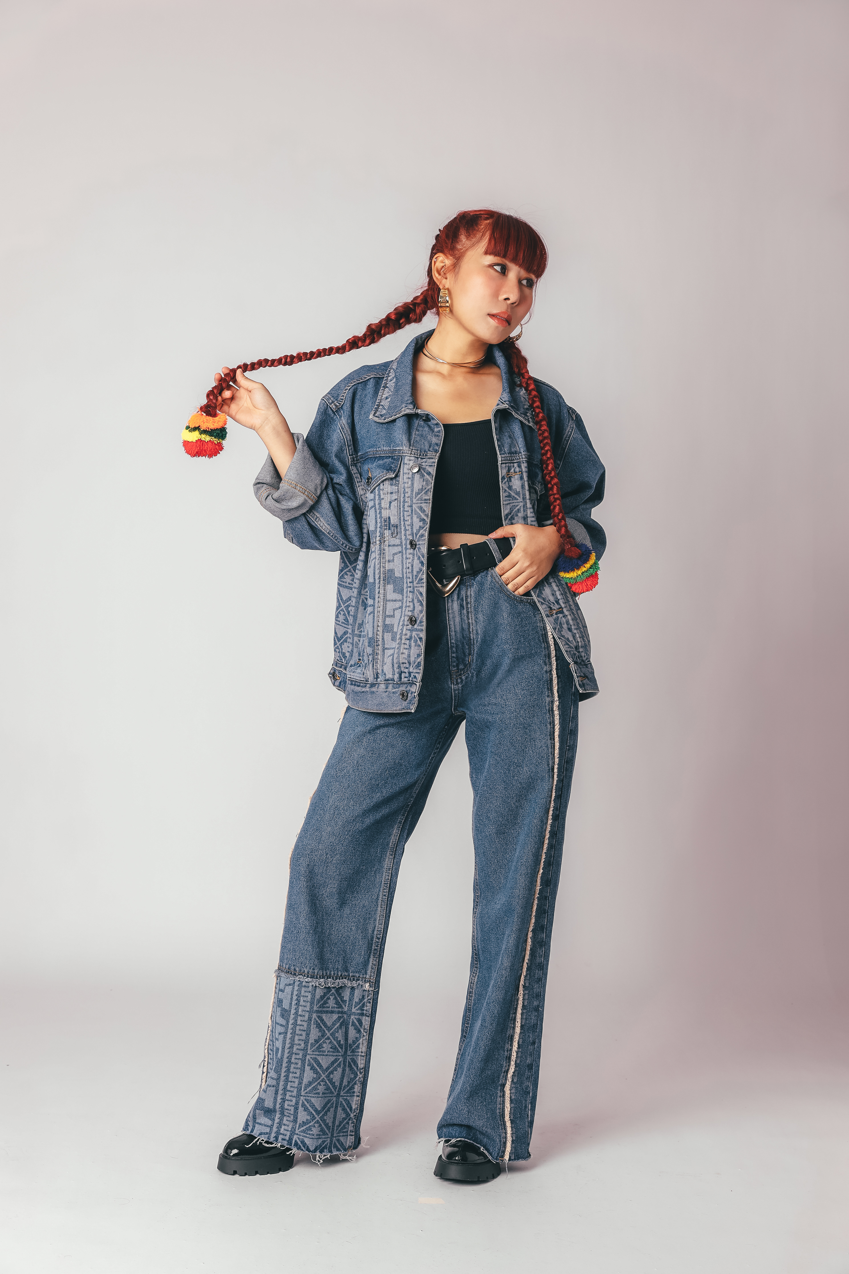 【Just Latin America】鐳射印花牛仔套裝