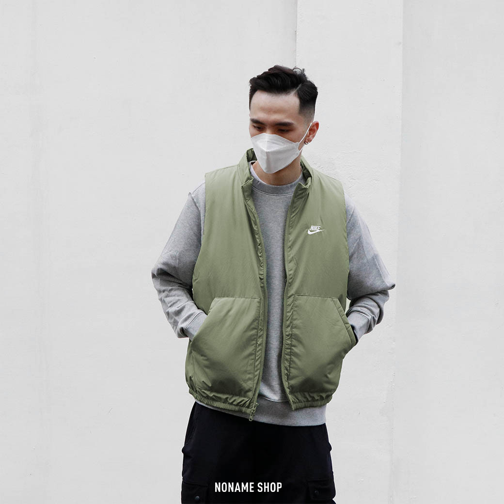 NIKE NSW 滑面 鋪棉 背心 兩色 (男款)