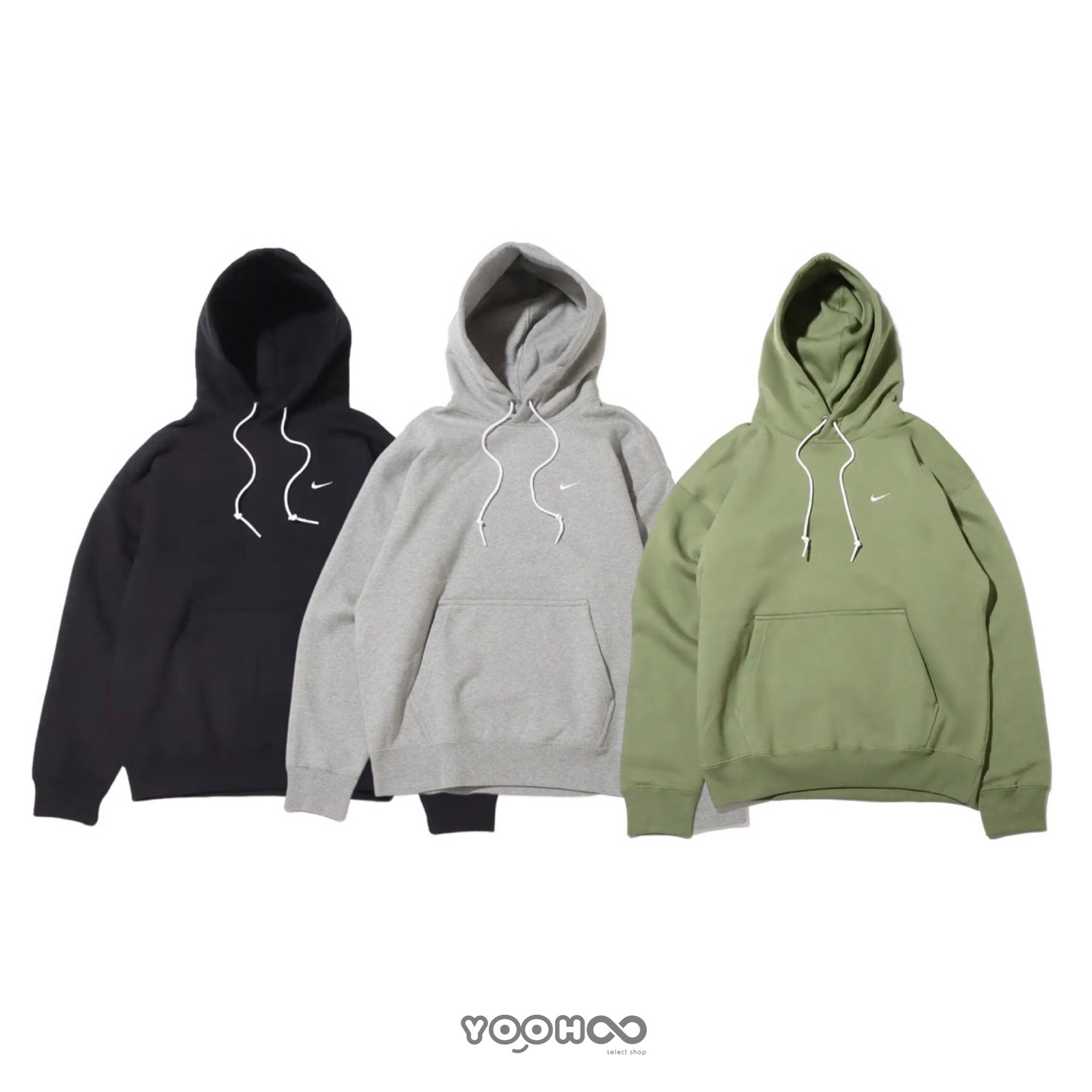 現貨┃男款 NIKE SOLO SWOOSH FLEECE PULL OVER L/S HOODIE 內刷毛 連帽上衣 刺繡小勾 帽T DX1356