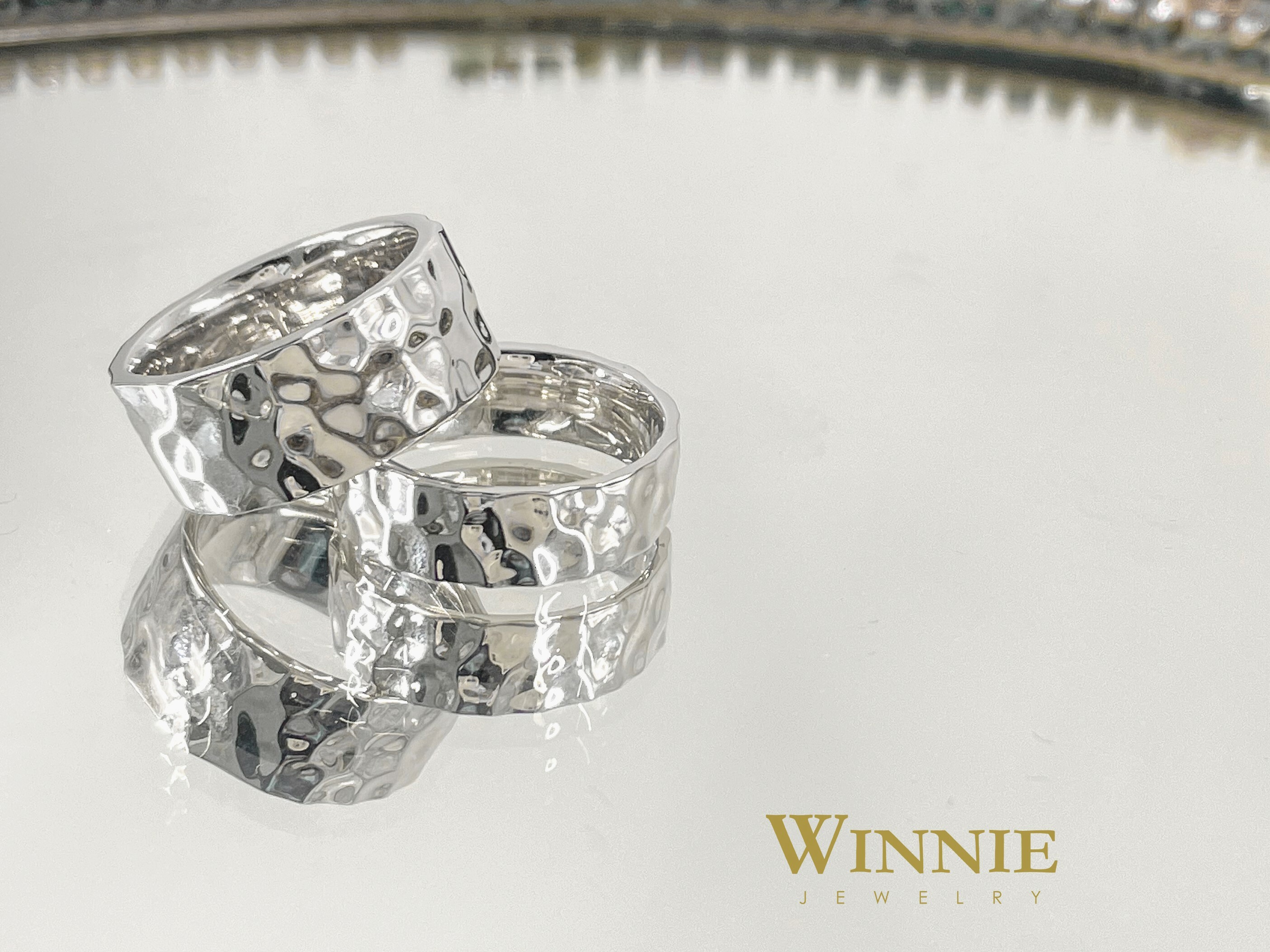 喜福不規則銀指(男)