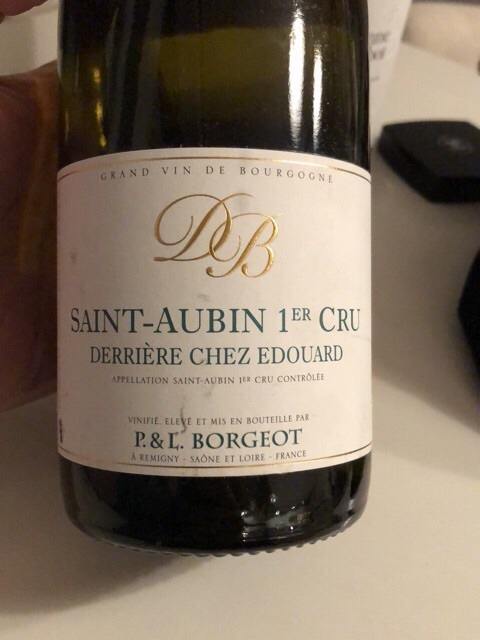 Borgeot Saint Aubin 1er Cru Derriere Chez Edouard 2020