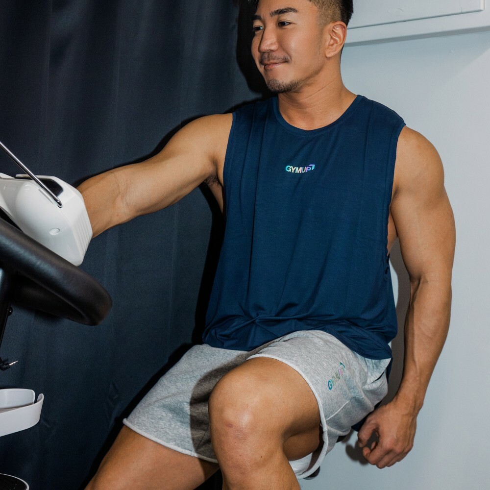 GYMUP 寬肩訓練背心 01 海軍藍
